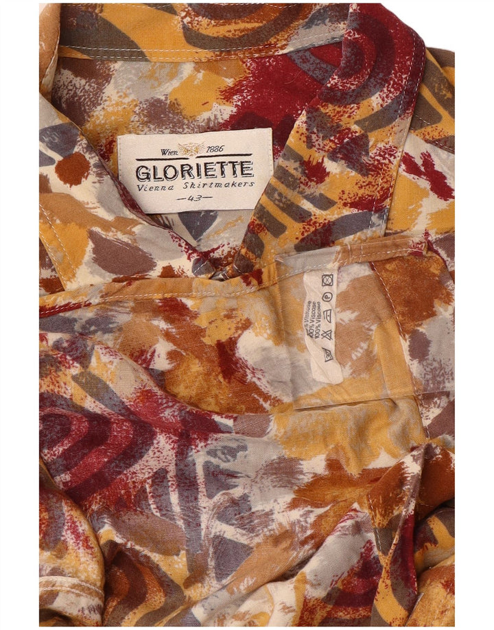 Camisa masculina Gloriette tamanho 43 grande viscose geométrica multicolorida