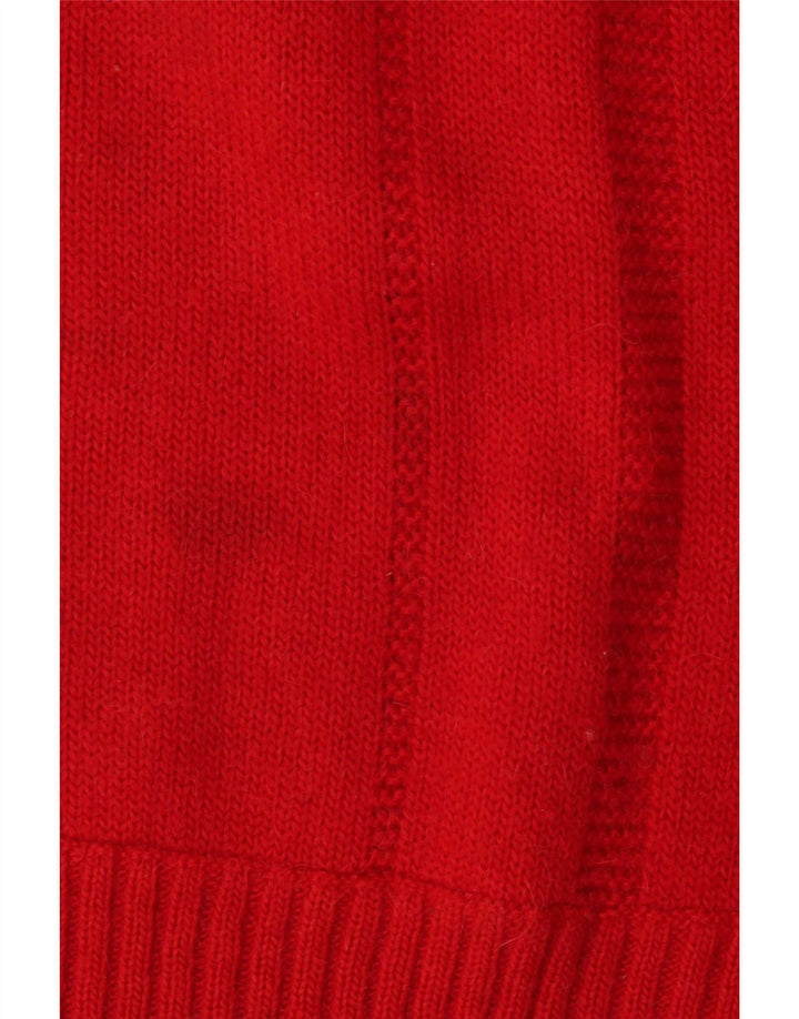Suéter masculino com gola redonda da By American, médio vermelho Fair Isle