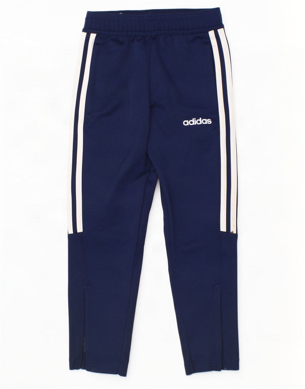 Calças de treino Adidas Boys Climalite 5-6 anos azul marinho poliéster