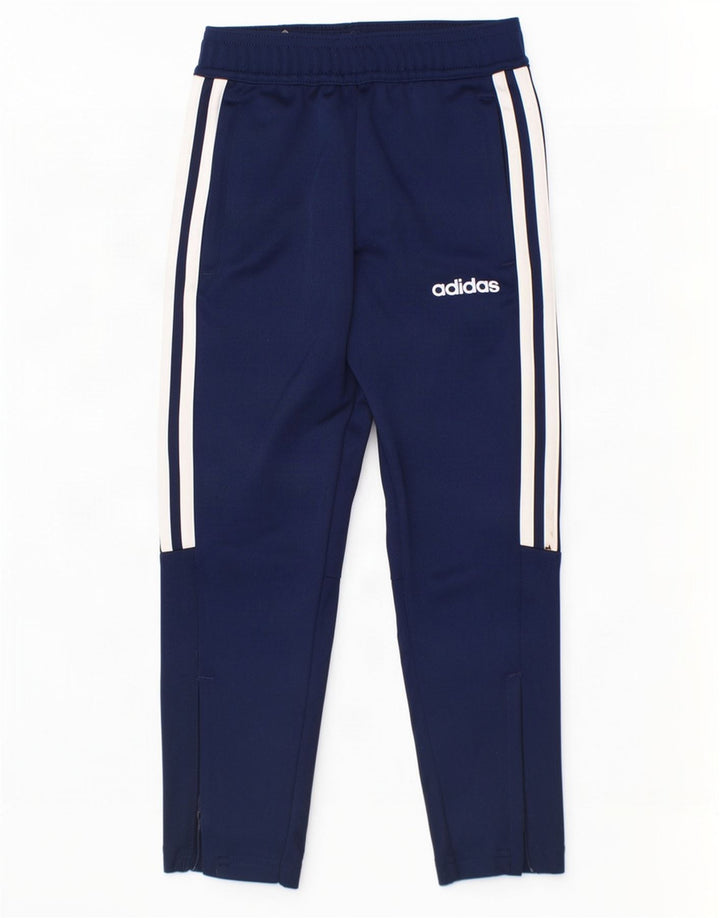 Calças de treino Adidas Boys Climalite 5-6 anos azul marinho poliéster