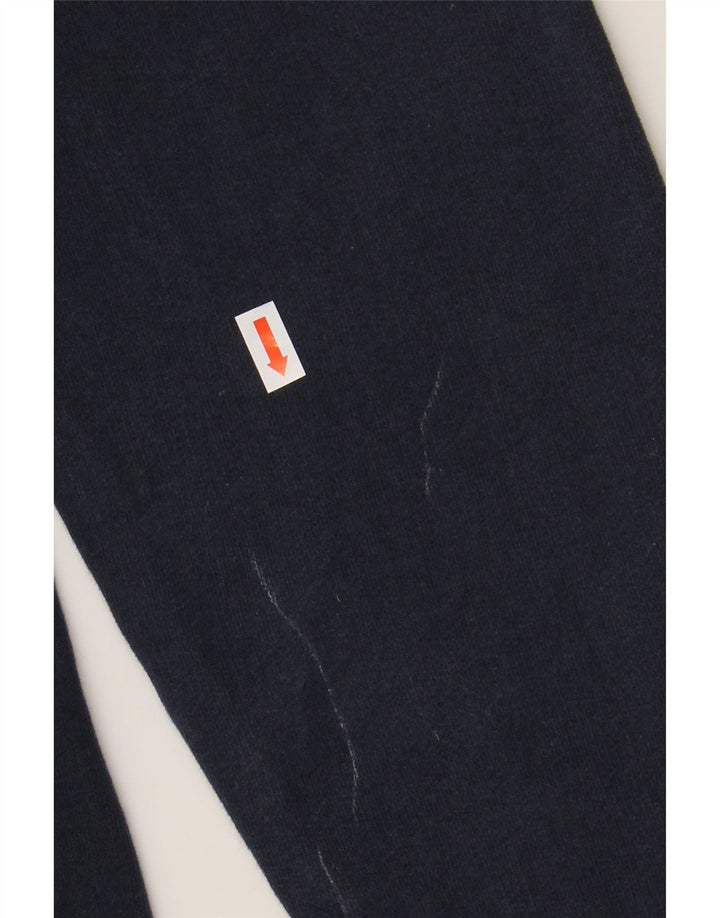 CREW CLOTHING Suéter feminino com gola e zíper Reino Unido 16 grande azul marinho