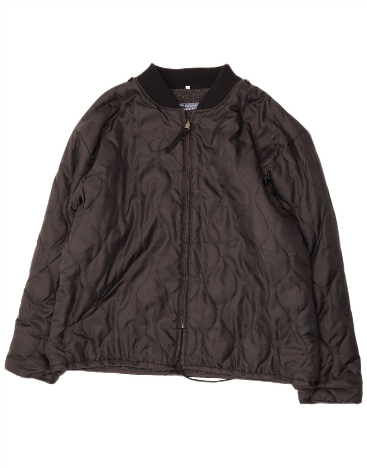 Jaqueta masculina acolchoada Brandit UK 48 4XL poliéster preto