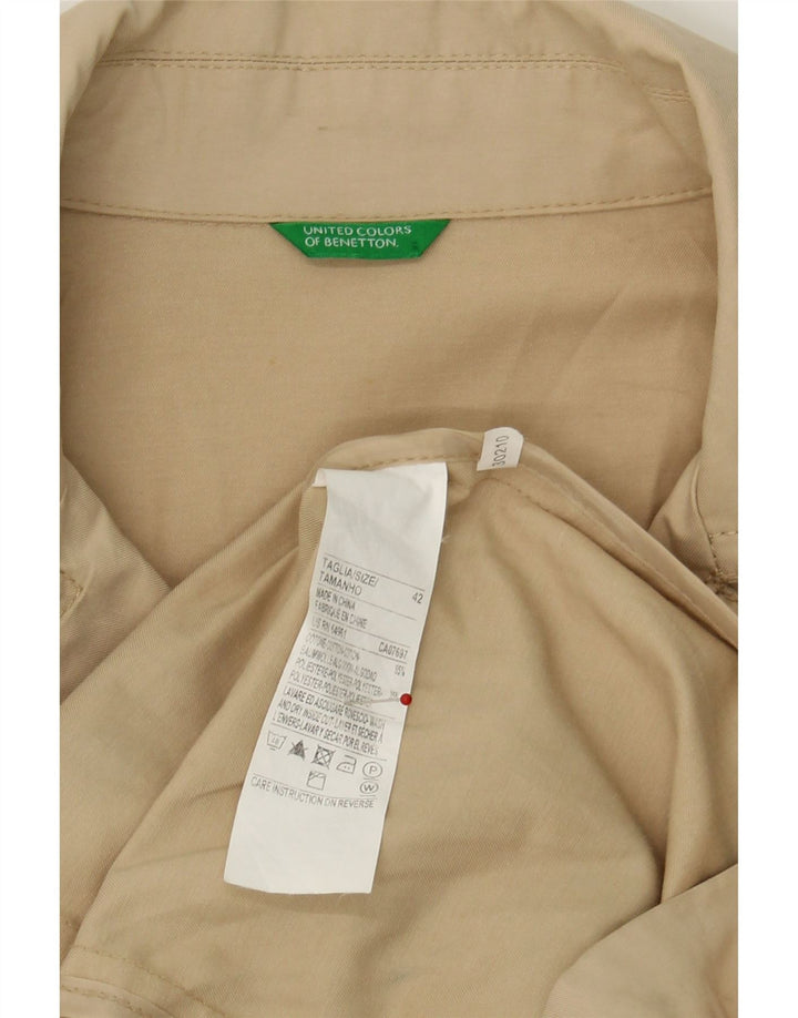 BENETTON Womens Trench Coat IT 42 Medium Beige Cotton Vintage Benetton and Second-Hand Benetton from Messina Hembry 