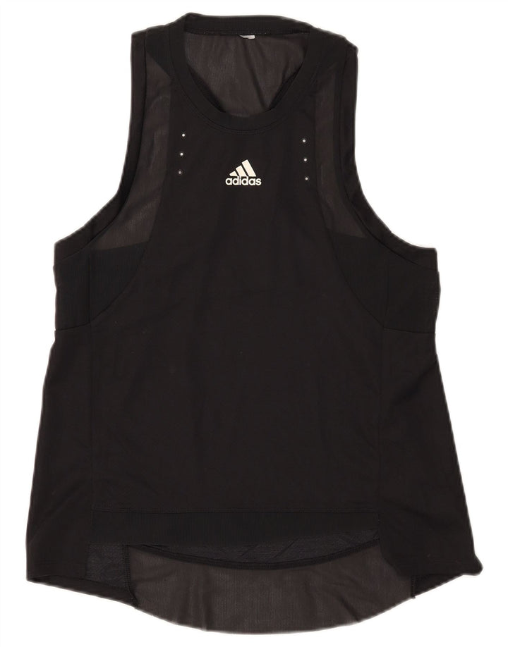 Adidas Womens Vest Top UK 12 Médio Preto