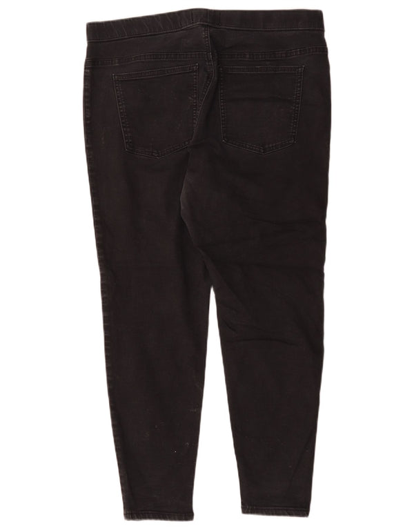Marks & Spencer Calça Jeans Feminina Crop Jegging Reino Unido 16 Grande W32 L25 Algodão Preto