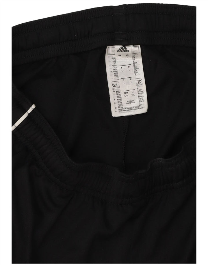 Shorts esportivos masculinos Adidas grande poliéster preto