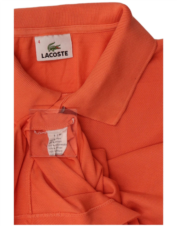 Camisa polo masculina Lacoste tamanho 4 médio algodão laranja
