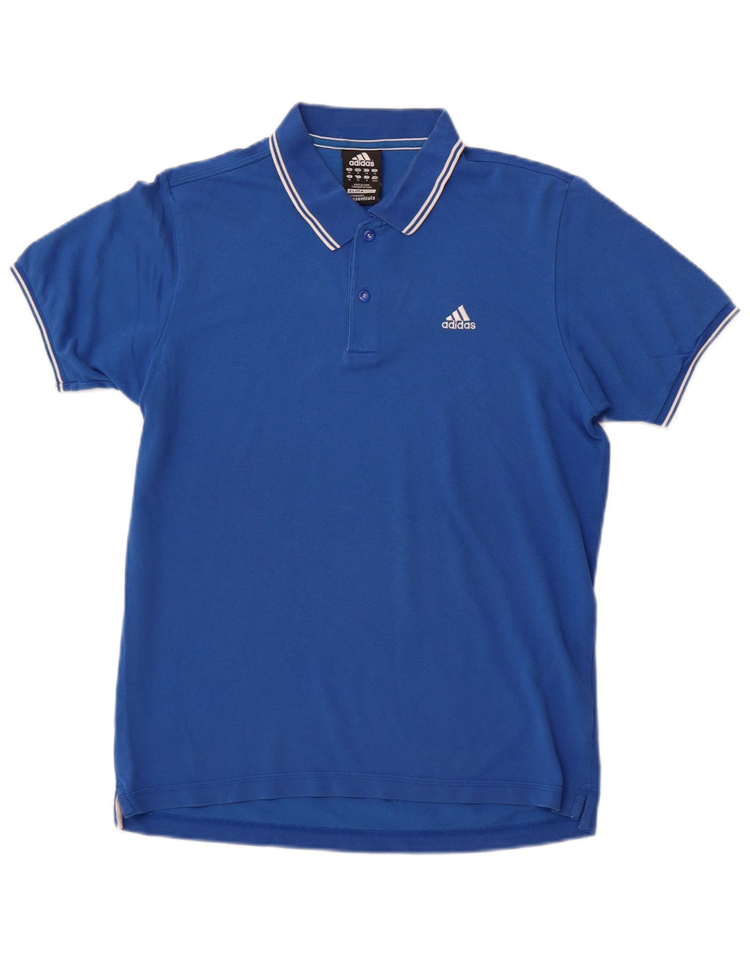 ADIDAS Mens Clima 365 Polo Shirt Medium Blue Cotton