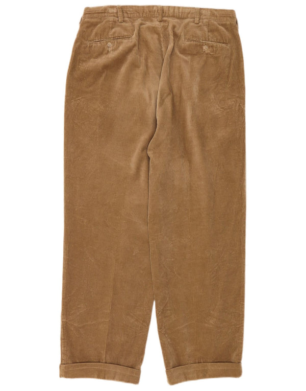 Polo Ralph Lauren Masculino Andrew Pegged Calças de veludo W35 L31 Algodão Bege