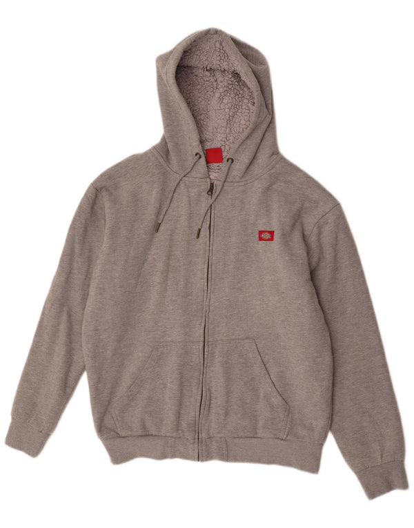 Suéter masculino Dickies Sherpa Zip com capuz grande algodão cinza