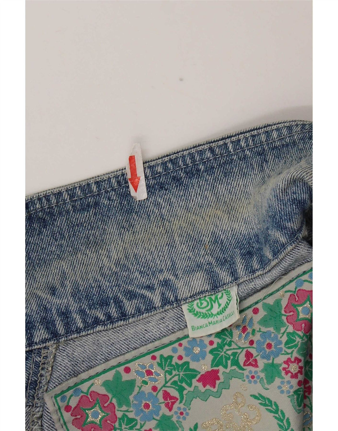 Bianca Maria Caselli Jaqueta blazer feminina com 1 botão jeans Reino Unido 14 azul médio