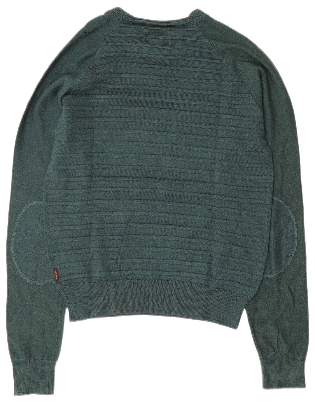 Suéter feminino CARRERA com gola canoa Reino Unido 14 listrado verde médio