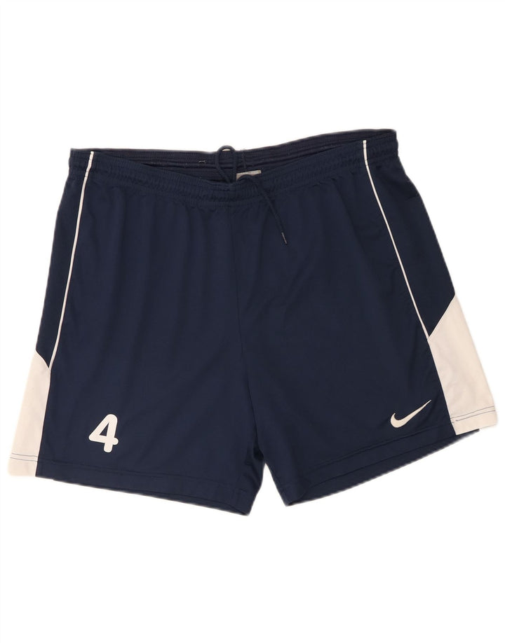 Bermuda Esportiva Masculina Nike Tamanho Grande Azul Marinho Colorblock Poliéster