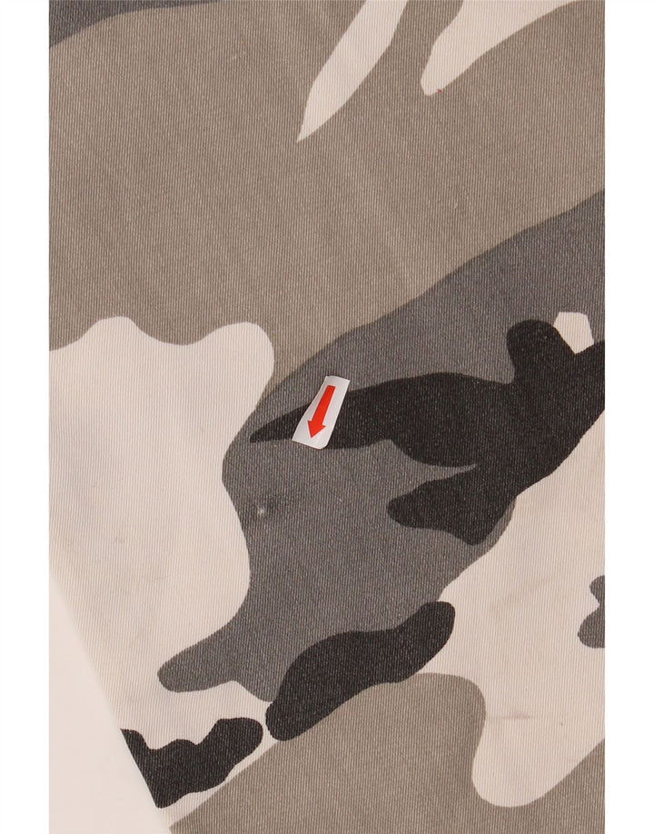 Calça cargo masculina VINTAGE regular pequena W31.5 L32.5 camuflagem cinza