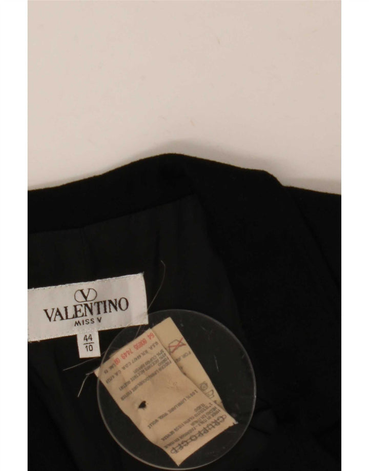 Jaqueta Blazer Feminina Valentino com 4 Botões IT 44 Lã Preta Média