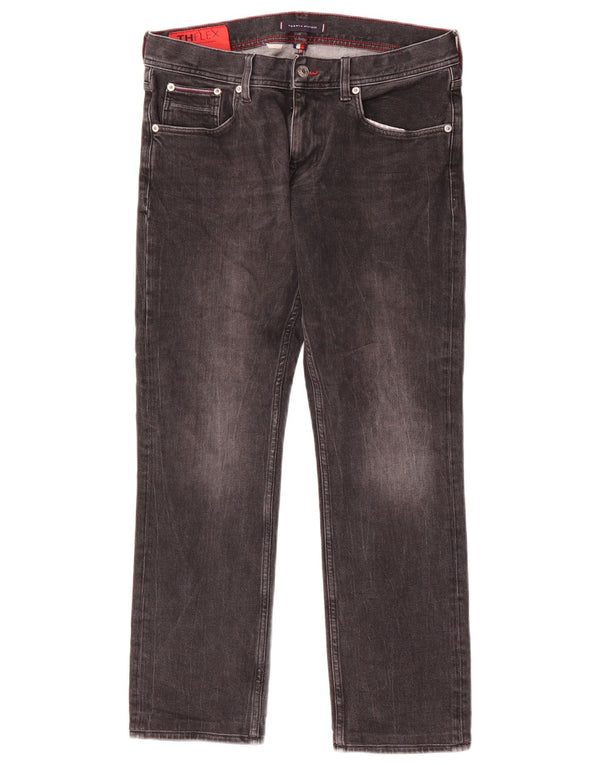 Jeans retos masculinos Tommy Hilfiger W32 L29 algodão cinza