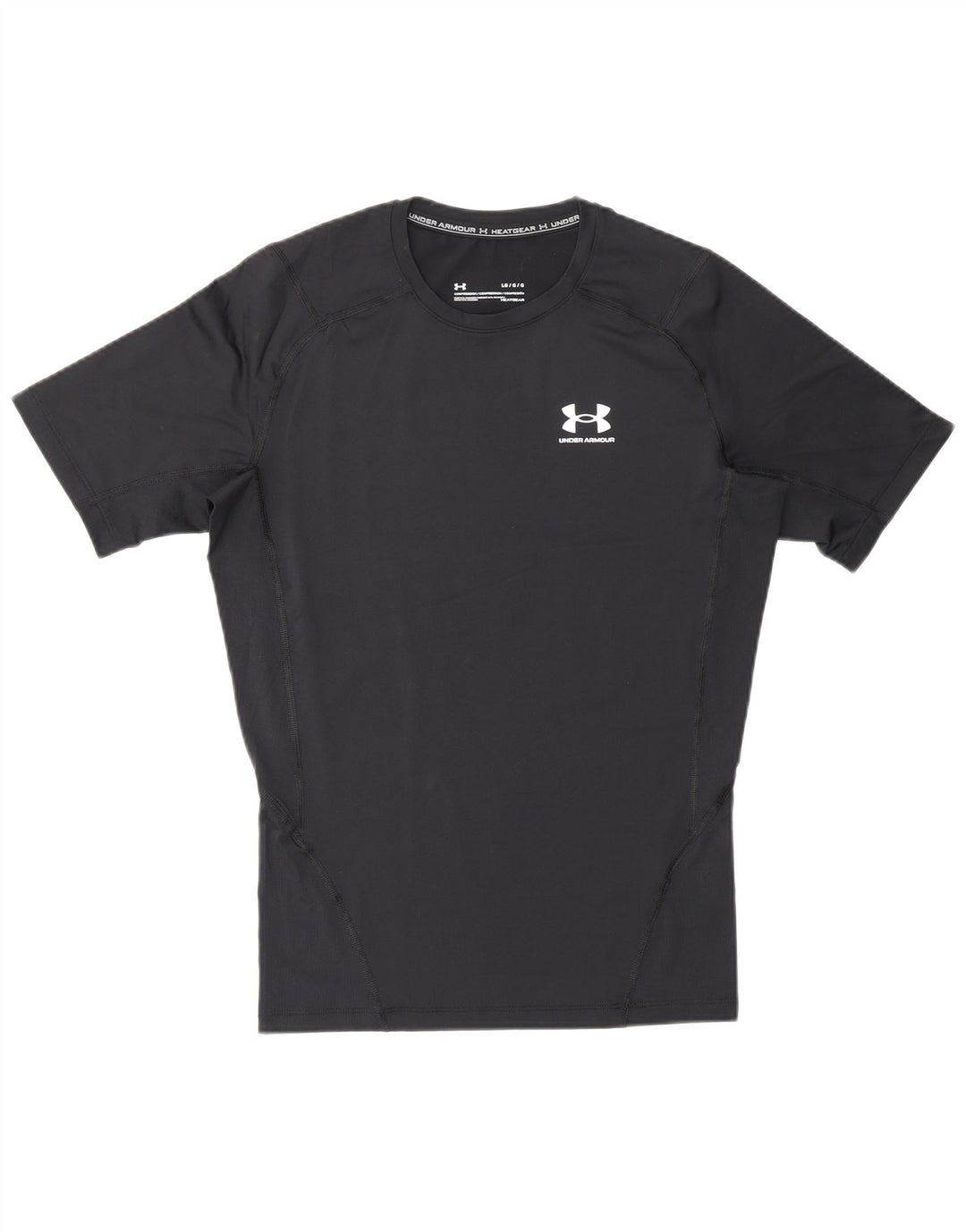 Under Armour Mens Compression T-Shirt Top Grande Esporte Preto Poliéster