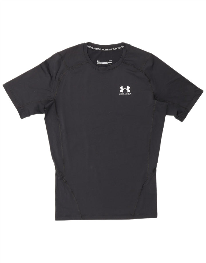 Under Armour Mens Compression T-Shirt Top Grande Esporte Preto Poliéster