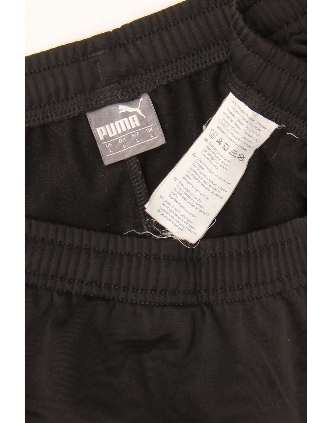 Calça de treino masculina Puma grande poliéster preto