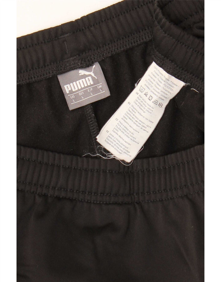 Calça de treino masculina Puma grande poliéster preto