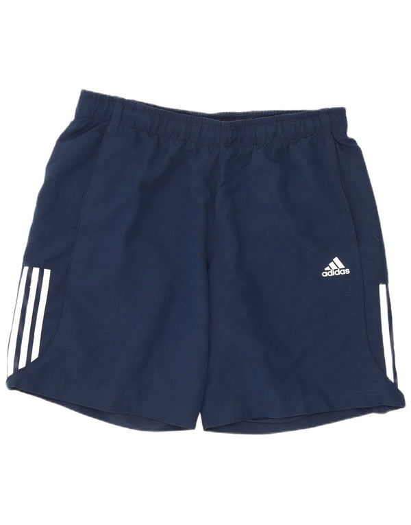 Adidas Mens Regular Sport Shorts Grande Azul Marinho Poliéster Esportes