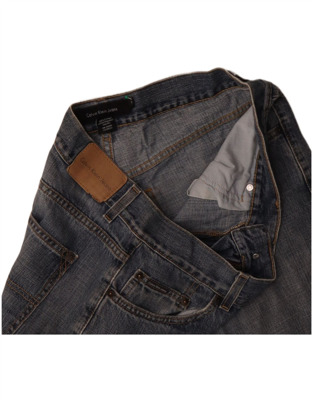 Calça jeans reta masculina CALVIN KLEIN W34 L30 algodão azul