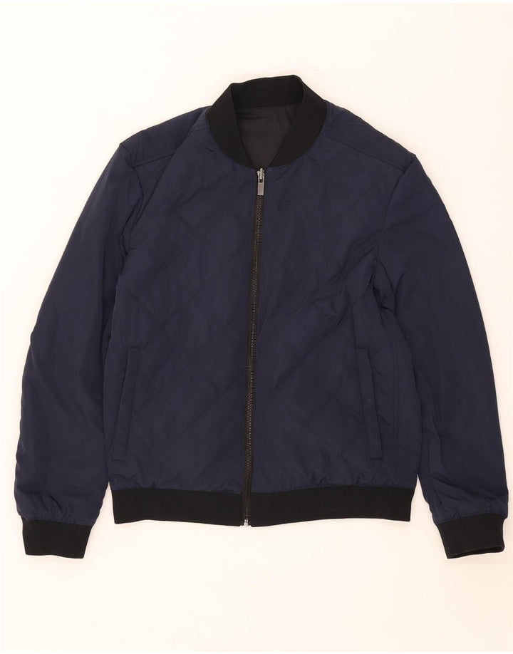 Jaqueta reversível masculina Hugo Boss UK 36 pequena poliamida preta