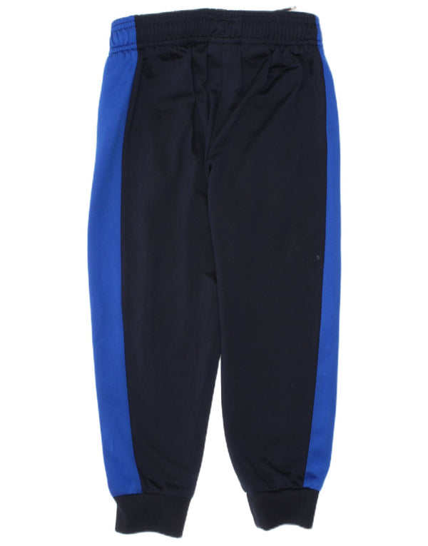 Adidas meninos calças de treino joggers 4-5 anos azul marinho colorblock