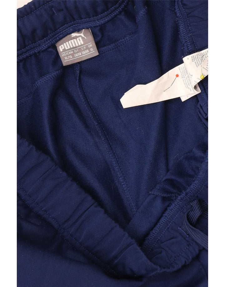 Calça de treino masculina Puma Joggers XL azul colorblock poliéster