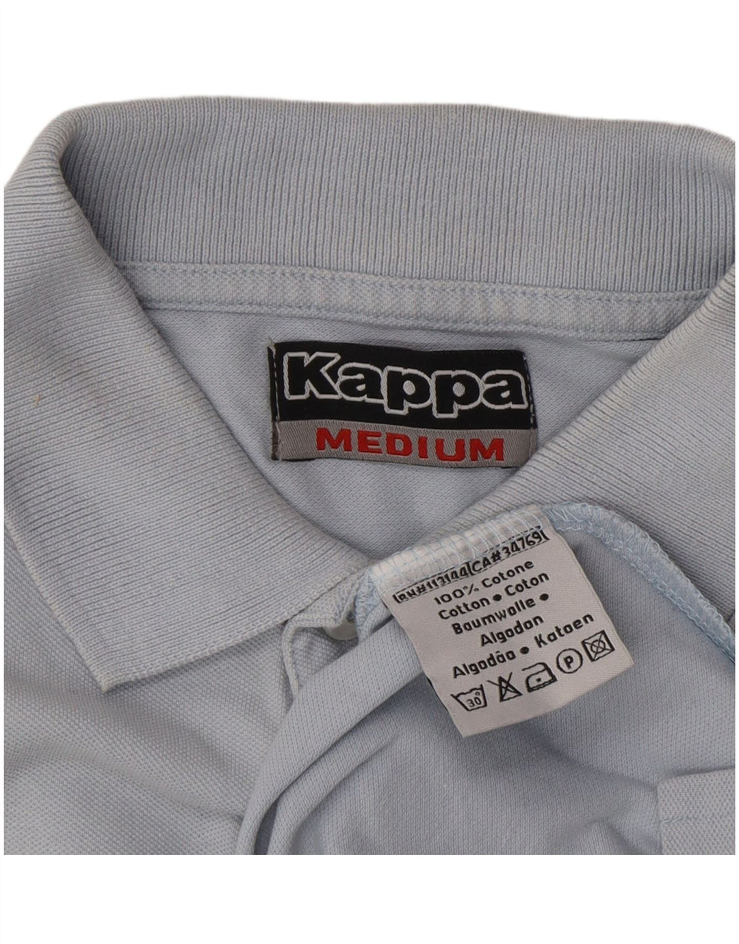 Camisa polo masculina KAPPA algodão azul médio