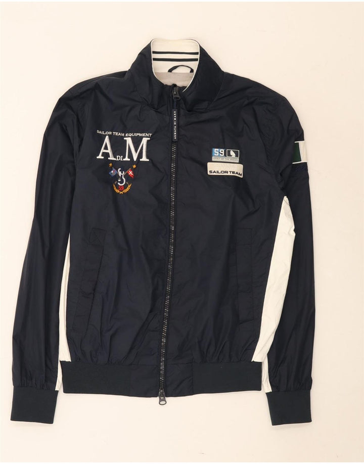 Armata Di Mare Jaqueta masculina de agasalho IT 46 pequeno bloco colorido azul marinho