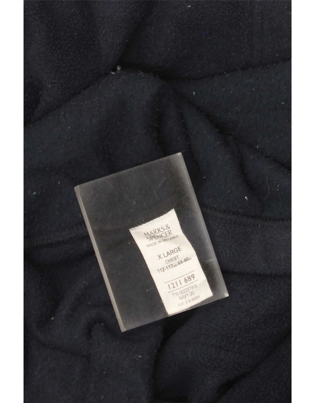 Jaqueta de lã masculina Marks & Spencer Reino Unido 44 XL azul marinho poliéster