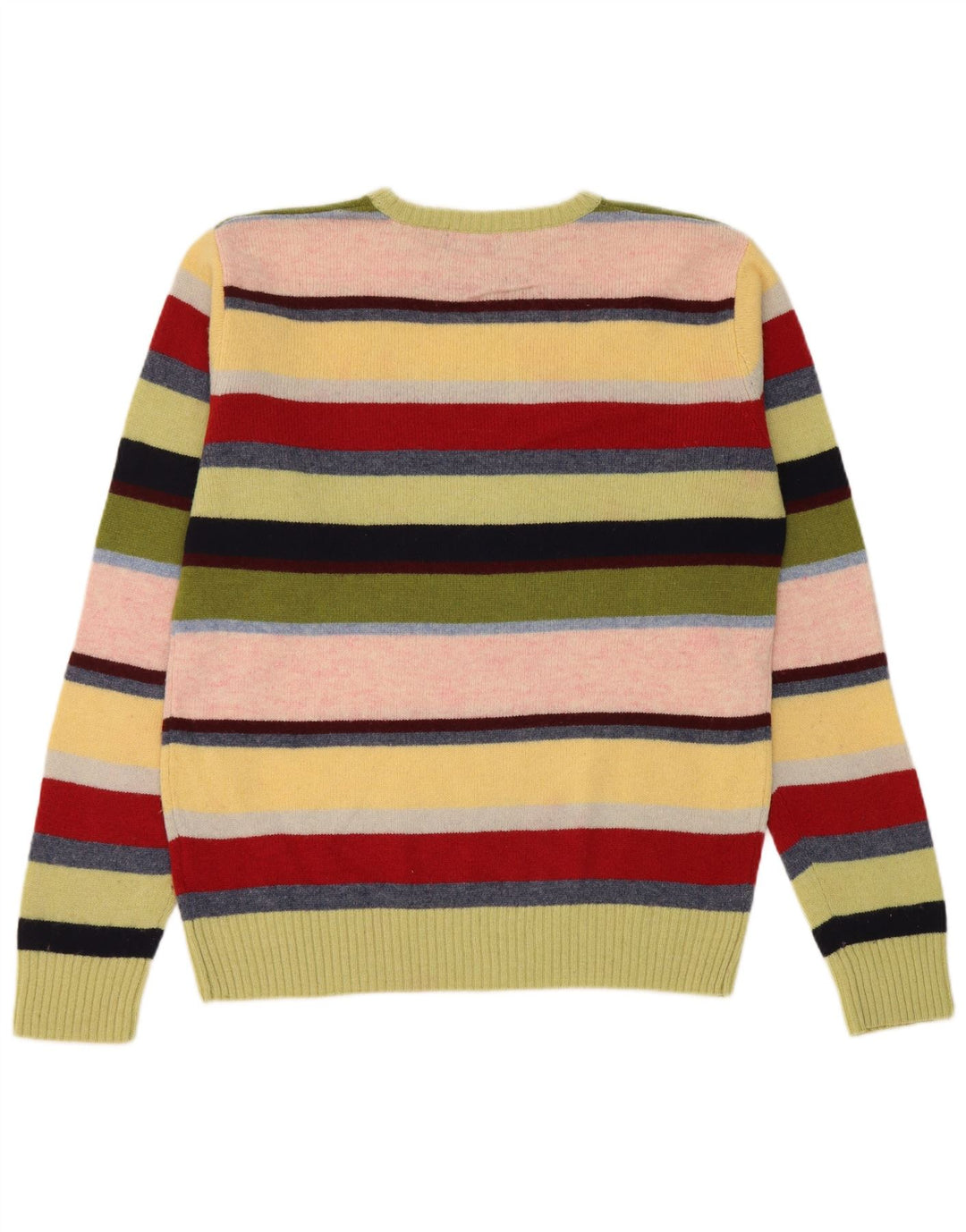 Suéter masculino Kappa com gola redonda, grande lã listrada multicolorida