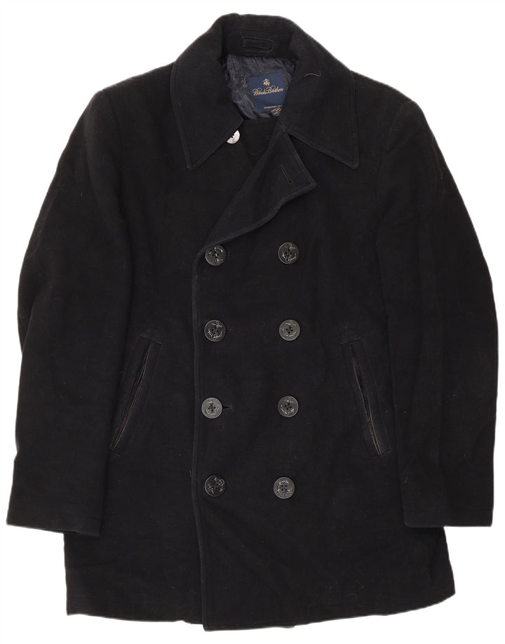 Casaco masculino Brooks Brothers Pea UK 38 lã preta média