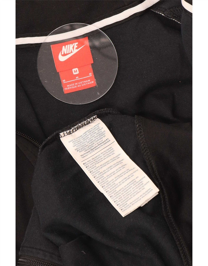 Suéter Nike masculino com capuz e zíper médio preto algodão