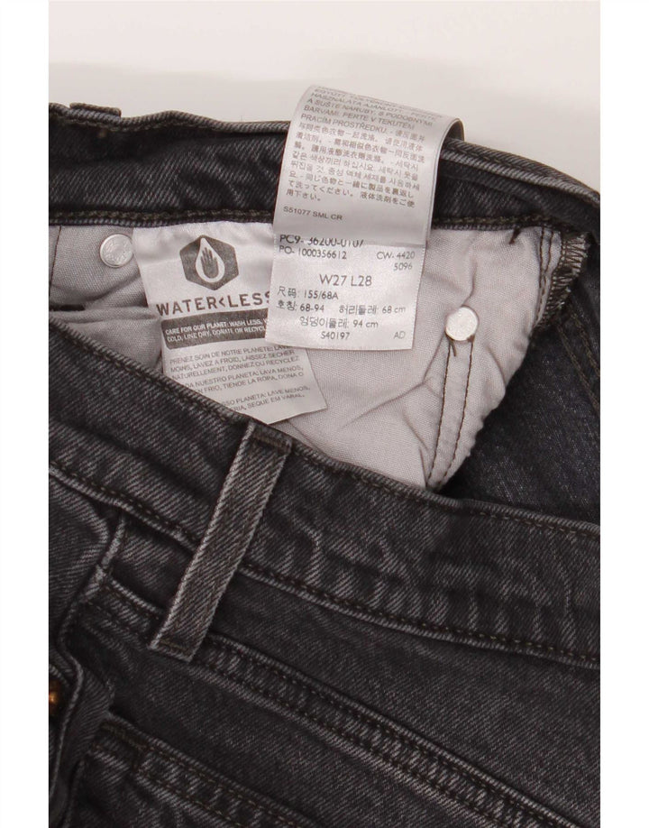 Jeans feminino Levi's 501 Straight W27 L28 algodão cinza