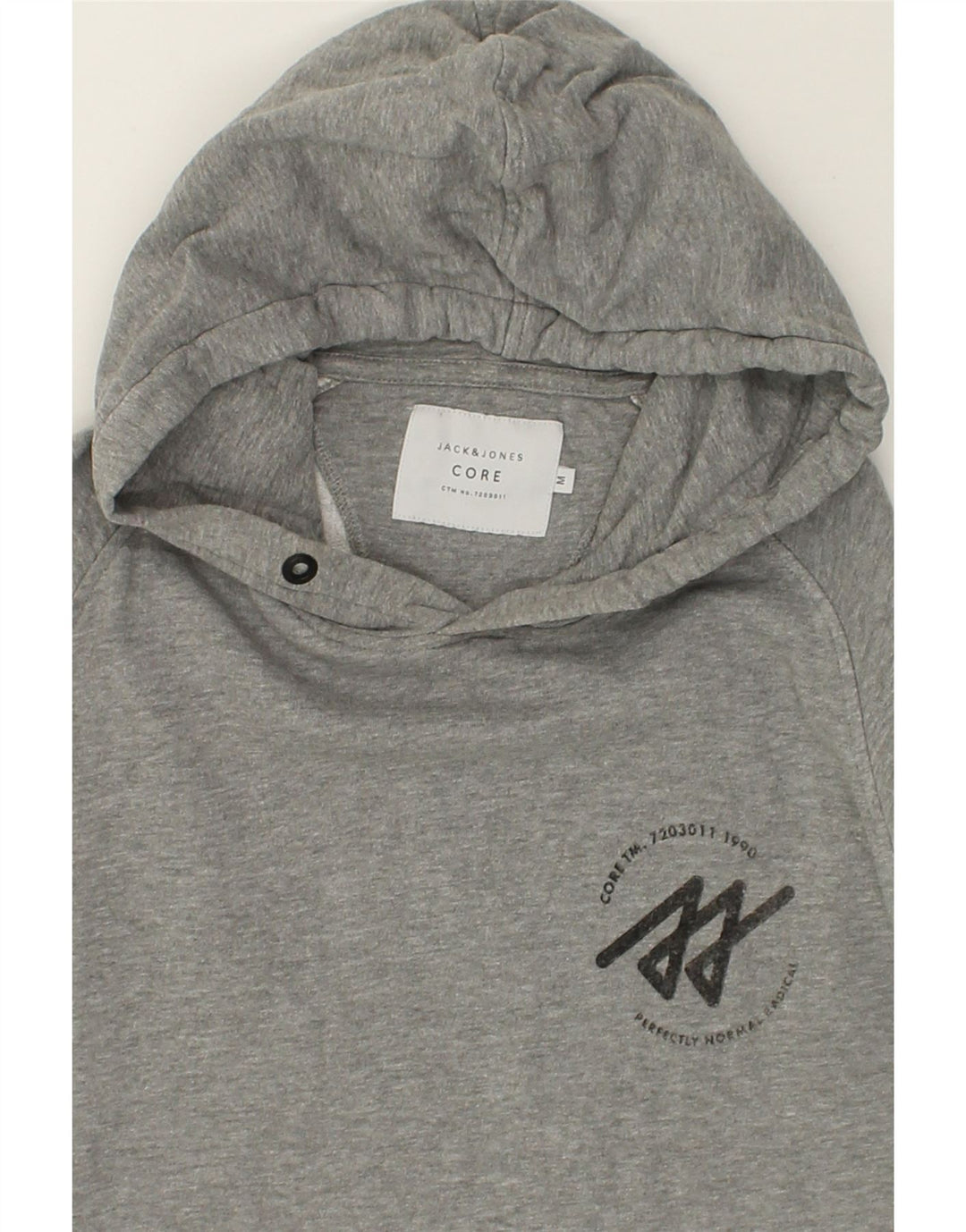 JACK & JONES Mens Hoodie Jumper Medium Grey Cotton | Vintage Jack & Jones | Thrift | Second-Hand Jack & Jones | Used Clothing | Messina Hembry 