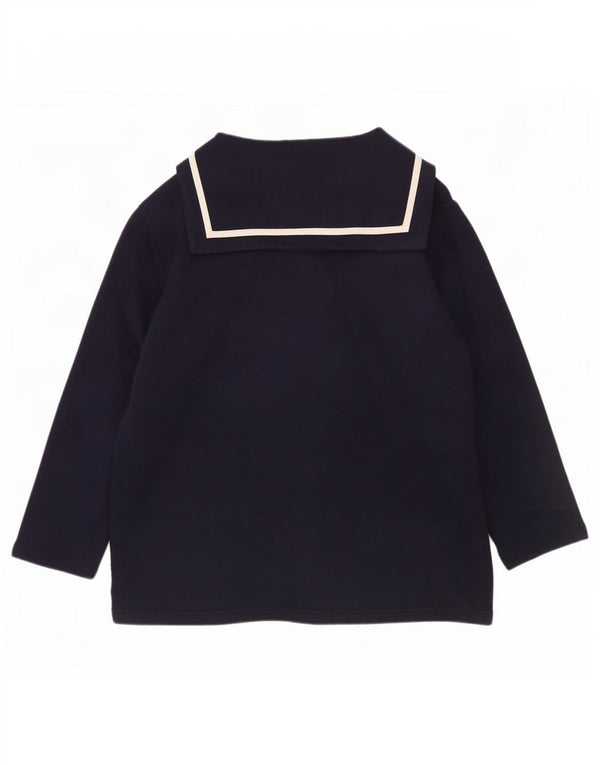 Ralph Lauren moletom feminino com gola polo, suéter UK 18 XL azul marinho algodão
