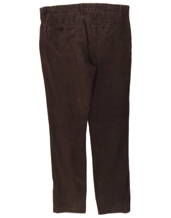 Marks & Spencer Mens Slim Chino Trousers W34 L31 Grey Cotton