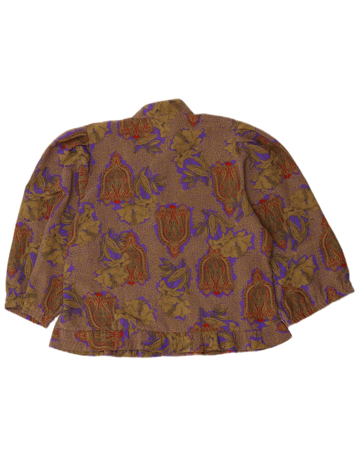Blusa feminina Sommermann manga 3/4 UE 40 médio marrom paisley
