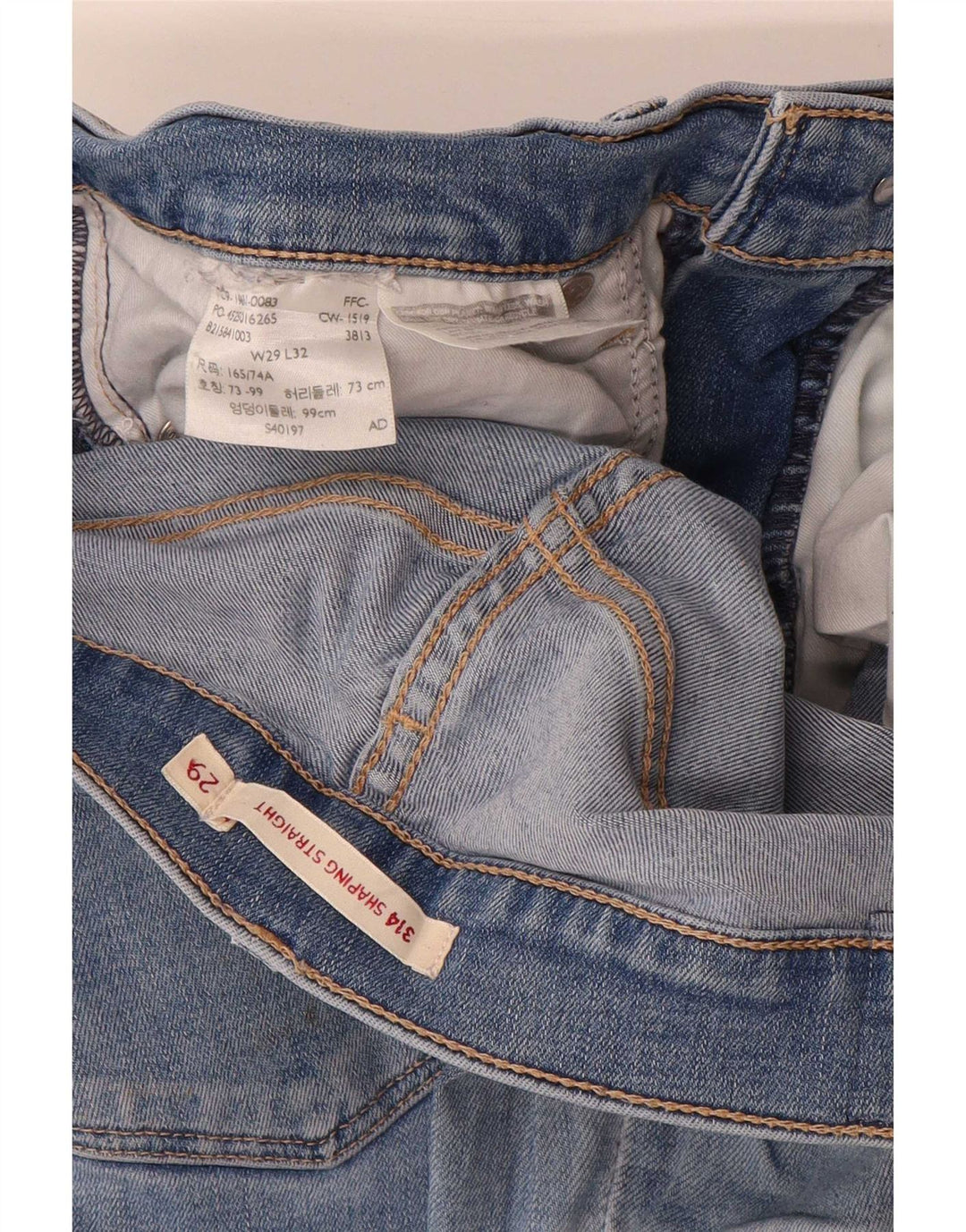Calça jeans feminina Levi's 314 Shaping Straight W29 L28 Azul