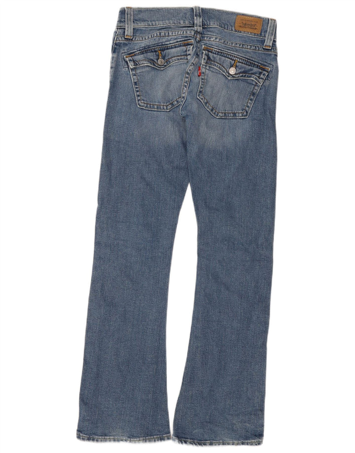 Calça jeans feminina Levi's 504 Slouch Flared US 5 médio W28 L32 azul algodão