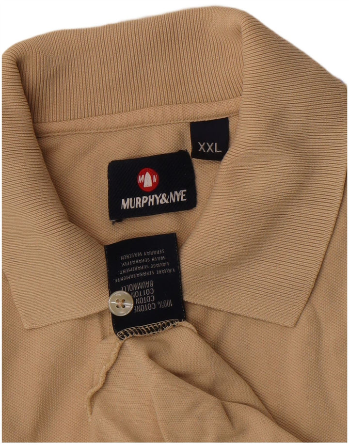 Camisa polo masculina Murphy & Nye 2XL algodão bege
