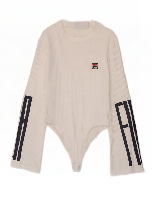 Macacão Fila Feminino Gráfico Manga Longa UK 4 XS Branco