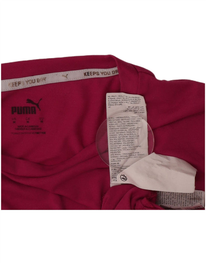 Puma Camiseta Feminina Graphic Top UK 14 Médio Rosa Poliéster
