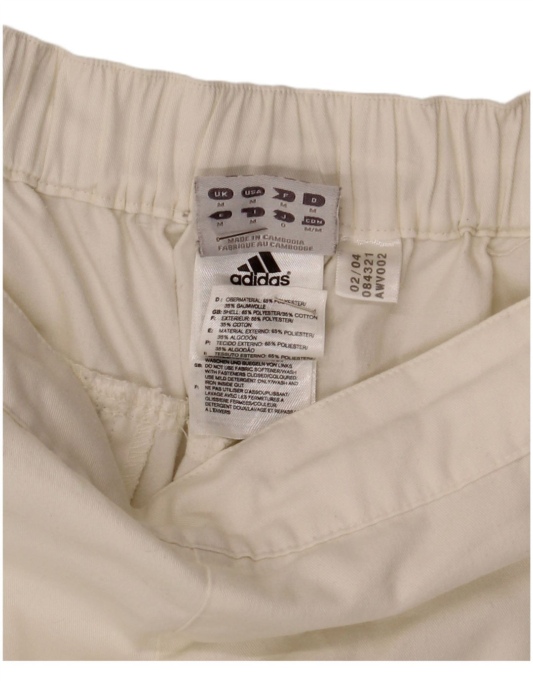 Adidas Womens Graphic Cargo Shorts Médio W34 Off White Poliéster