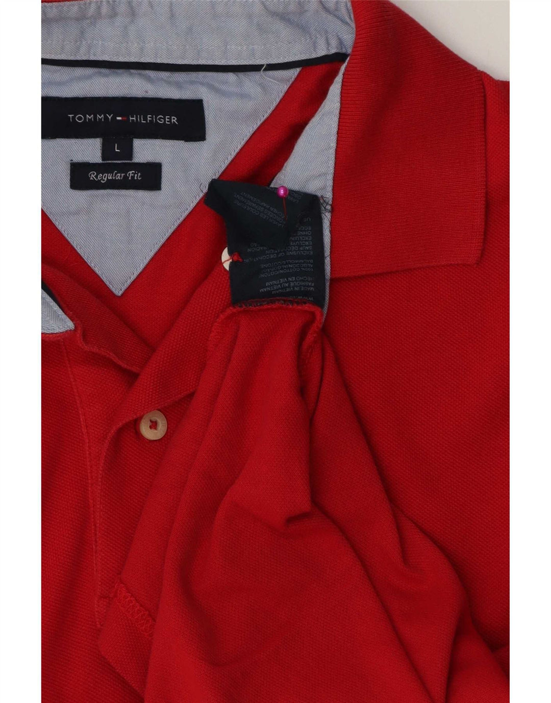 Camisa polo masculina Tommy Hilfiger Regular Fit grande algodão vermelho