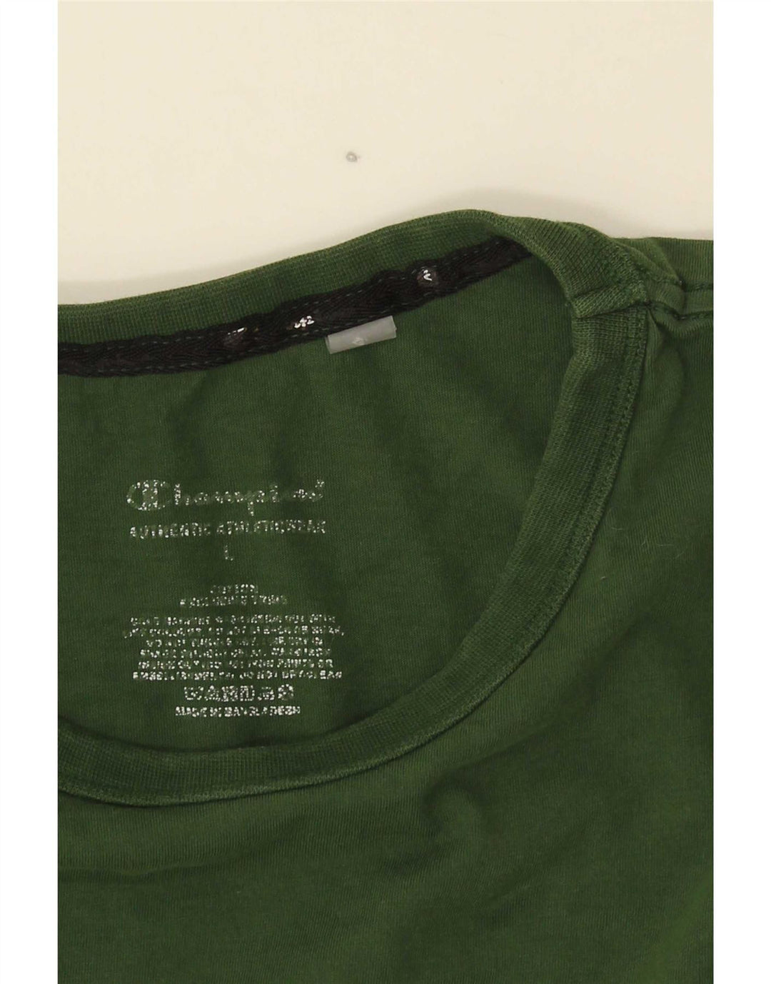 Camiseta masculina estampada Champion grande algodão verde