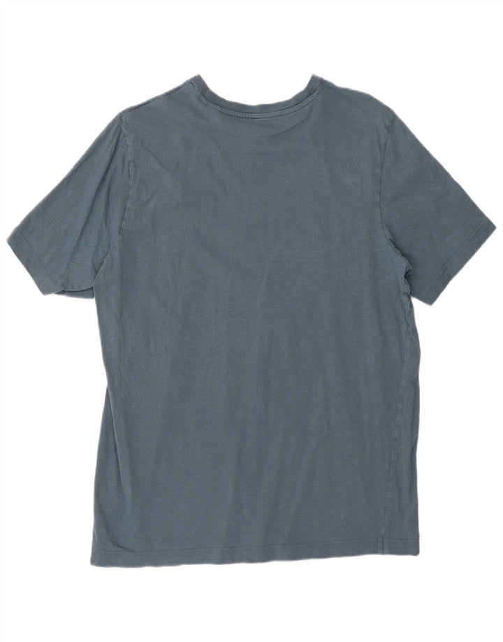 Adidas Mens Graphic T-Shirt Top Médio Algodão Azul