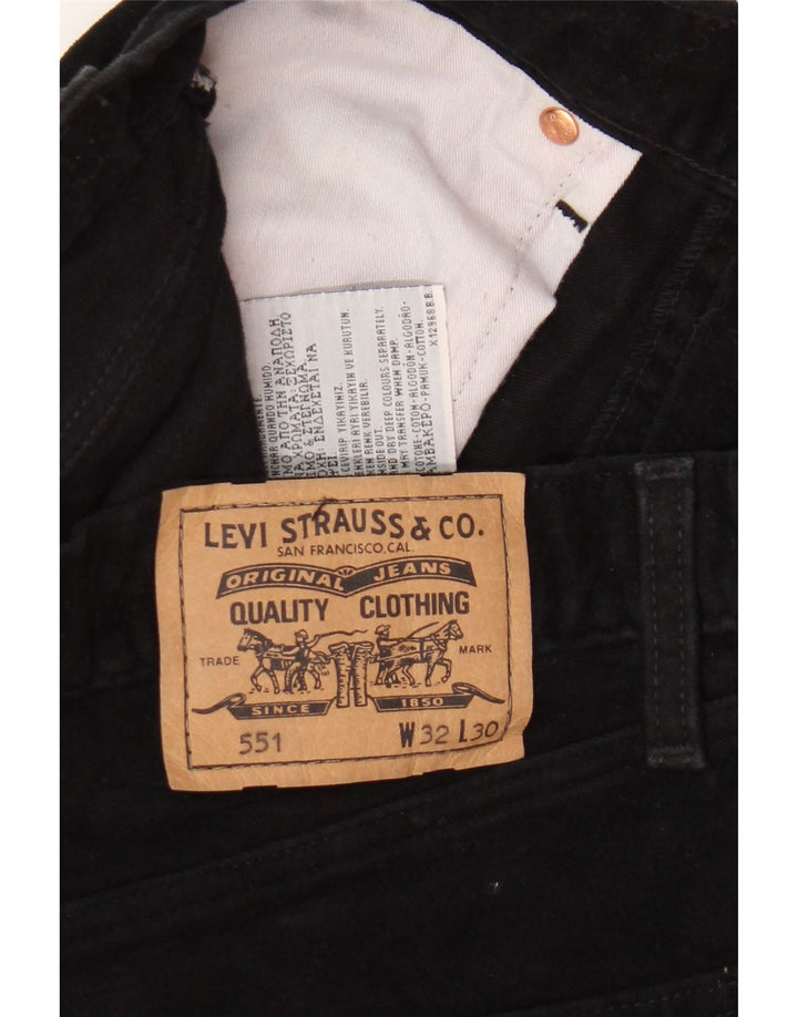 Levi's Masculino 551 Straight Jeans W32 L30 Algodão Preto